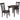 Hammis Dining Set - Dark Brown